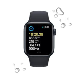 Apple Watch (Series SE) 2022 GPS 44 mm - Aluminium Middernacht - Sportbandje Midnight