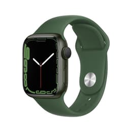 Apple Watch (Series 7) 2021 GPS 41 mm - Aluminium Groen - Sportbandje Groente