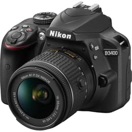 Reflex Nikon D3400 - Zwart + Lens Nikon 18-55mm f/3.5-5.6