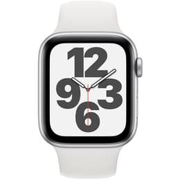 Apple Watch (Series SE) 2020 GPS + Cellular 44 mm - Aluminium Zilver - Sportbandje Wit