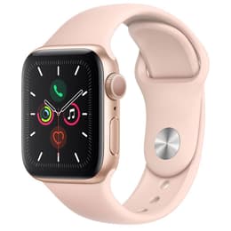 Apple Watch (Series 5) 2019 GPS + Cellular 40 mm - Aluminium Goud - Sportbandje Roze
