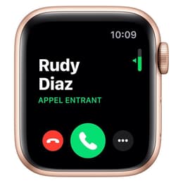 Apple Watch (Series 5) 2019 GPS + Cellular 40 mm - Aluminium Goud - Sportbandje Roze