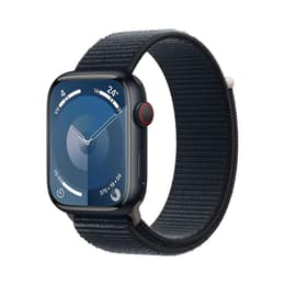 Apple Watch () 2023 GPS + Cellular 45 mm - Aluminium Middernacht - Geweven sportbandje Blauw