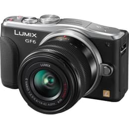 Hybride camera Panasonic Lumix DMC-GF6 - Zwart/Zilver + Lens Panasonic Lumix G Vario 14-42mm F3.5-5.6 ASPH OIS