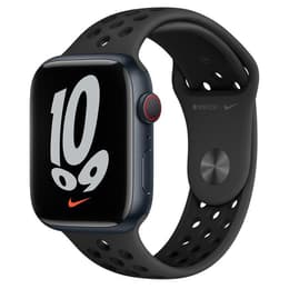 Apple Watch (Series 7) 2021 GPS + Cellular 45 mm - Aluminium Zwart - Zwart