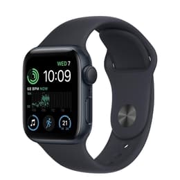 Apple Watch (Series SE) 2022 GPS 44 mm - Aluminium Zwart - Sportbandje Zwart