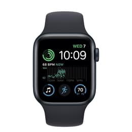 Apple Watch (Series SE) 2022 GPS 44 mm - Aluminium Zwart - Sportbandje Zwart