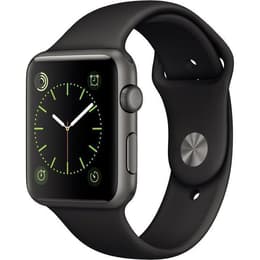 Apple Watch (Series 1) 2015 GPS 42 mm - Aluminium Spacegrijs - Sport armband Zwart