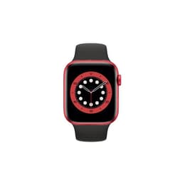 Apple Watch (Series 6) 2020 GPS 40 mm - Aluminium Rood - Sportbandje Zwart