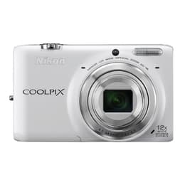 Compactcamera Coolpix S6500 - Wit + Nikon Nikkor Wide Optical Zoom 25-300 mm f/3.1-6.5 ED VR f/3.1-6.5