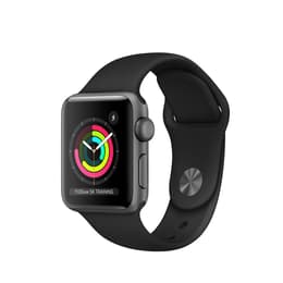 Apple Watch (Series 3) 2017 GPS 42 mm - Aluminium Grijs - Sportbandje Zwart