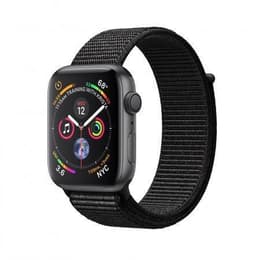 Apple Watch (Series 4) 2018 GPS + Cellular 44 mm - Aluminium Spacegrijs - Sport armband Zwart