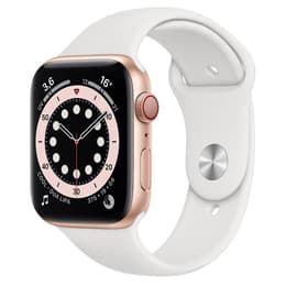 Apple Watch (Series 4) 2018 GPS 44 mm - Aluminium Goud - Sportbandje Wit