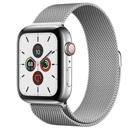 Apple Watch (Series 5) 2019 GPS 44 mm - Aluminium Zilver - Milanees bandje Zilver
