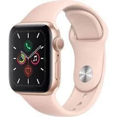 Apple Watch (Series 4) 2018 GPS 44 mm - Roestvrij staal Goud - Sport armband Roze