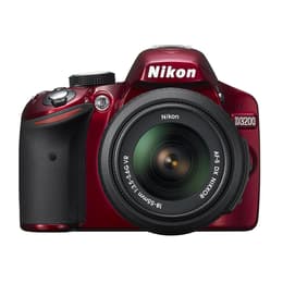 Spiegelreflexcamera D3200 - Rood + Nikon Nikkor AF-S DX 18-55mm f/3.5-5.6G VR f/3.5-5.6