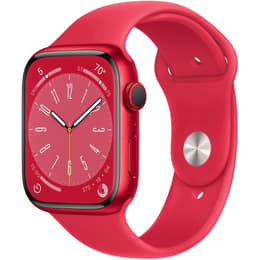 Apple Watch (Series 8) 2022 GPS + Cellular 41 mm - Aluminium Rood - Sportbandje Rood