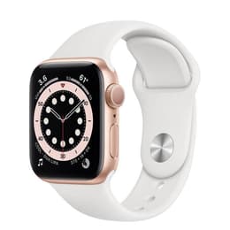 Apple Watch (Series 3) 2017 GPS 38 mm - Aluminium Rosé goud - Sportbandje Wit