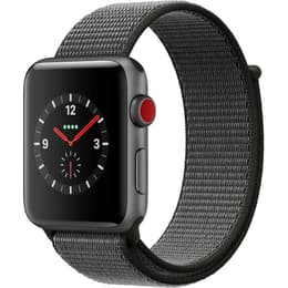 Apple Watch (Series 3) 2017 GPS 42 mm - Keramiek Spacegrijs - Geweven nylon Zwart