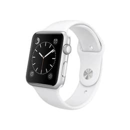 Apple Watch (Series 1) 2016 GPS 42 mm - Aluminium Zilver - Sport armband Wit