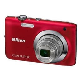 Compactcamera Coolpix S2600 - Rood + Nikon Nikkor Wide Optical Zoom 26-130 mm f/3.2-6.5 f/3.2-6.5