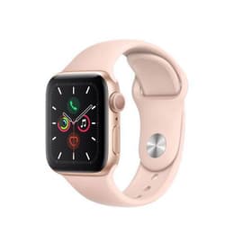 Apple Watch (Series 5) 2019 GPS 40 mm - Aluminium Goud - Sport armband Rozenkwarts