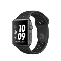 Apple Watch (Series 3) 2017 GPS 42 mm - Aluminium Spacegrijs - Sportbandje van Nike Zwart