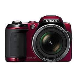 Compactcamera Coolpix L120 - Rood + Nikon Nikkor Wide Optical Zoom VR 25-525 mm f/3.1-5.8 f/3.1-5.8