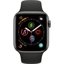 Apple Watch (Series 4) 2018 GPS + Cellular 44 mm - Aluminium Spacegrijs - Sport armband Zwart