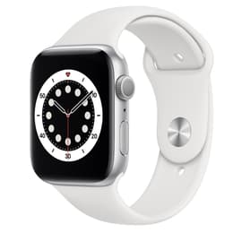 Apple Watch (Series 6) 2020 GPS 40 mm - Aluminium Zilver - Sport armband Wit