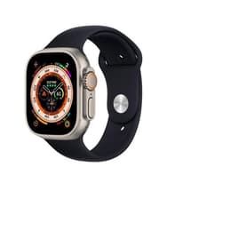 Apple Watch (Ultra) 2022 GPS 49 mm - Titanium Grijs - Sportbandje Zwart