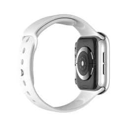Apple Watch (Series 4) 2018 GPS 44 mm - Aluminium Zilver - Sportbandje Wit