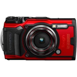 Compactcamera Tough TG-6 - Rood/Zwart + Olympus 4X Wide Optical Zoom Lens 25-100mm f/2-4.9 f/2-4.9