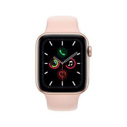 Apple Watch (Series 5) 2019 GPS 40 mm - Aluminium Rosé goud - Solobandje Roze