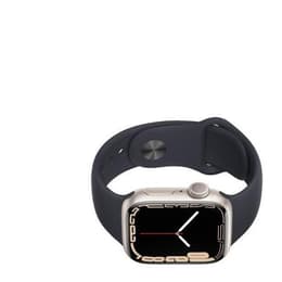 Apple Watch (Series 7) 2021 GPS + Cellular 41 mm - Aluminium Sterrenlicht - Sportbandje Zwart