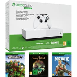Xbox One S 1000GB - Wit - Limited edition All Digital + Sea of Thieves + Fortnite + Minecraft