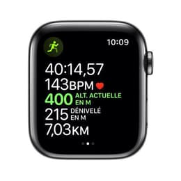 Apple Watch (Series 5) 2019 GPS + Cellular 44 mm - Aluminium Spacegrijs - Sportbandje Zwart