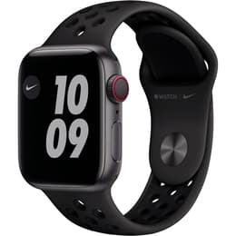 Apple Watch (Series 6) 2020 GPS + Cellular 44 mm - Aluminium Spacegrijs - Nike sport armband Zwart