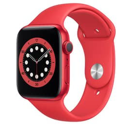 Apple Watch (Series 6) 2020 GPS 44 mm - Aluminium Rood - Sportbandje Rood