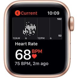 Apple Watch (Series SE) 2020 GPS + Cellular 40 mm - Aluminium Goud - Sportbandje Rozenkwarts