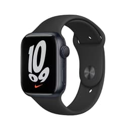 Apple Watch (Series 7) 2021 GPS 41 mm - Aluminium Middernacht - Sportbandje Zwart