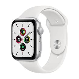 Apple Watch (Series 4) 2018 GPS + Cellular 44 mm - Aluminium Zilver - Sportbandje Wit