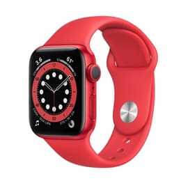 Apple Watch (Series 6) 2020 GPS 40 mm - Aluminium Rood - Sportbandje Rood