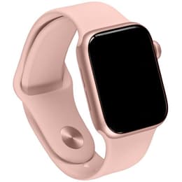 Apple Watch (Series 5) 2019 GPS 44 mm - Aluminium Goud - Sport armband Roze