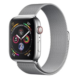 Apple Watch (Series 4) 2018 GPS + Cellular 44 mm - Roestvrij staal Zilver - Milanees Zilver