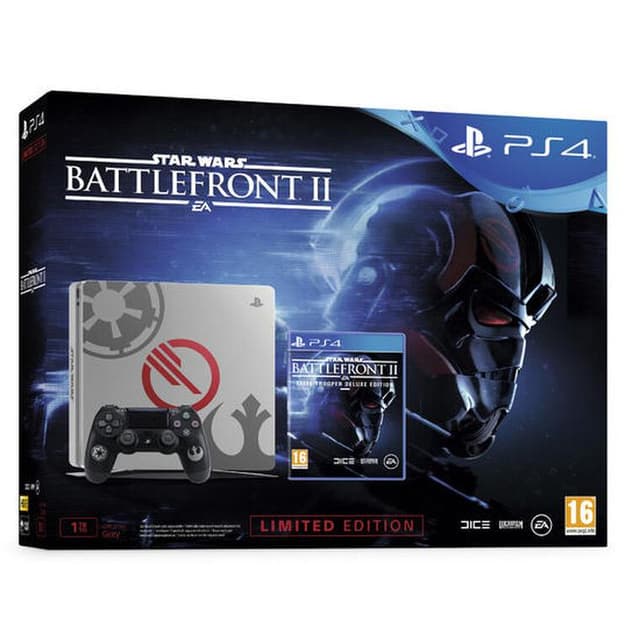 PlayStation 4 Slim 1000GB - Grijs - Limited edition Star Wars: Battlefront II + Star Wars: Battlefront II