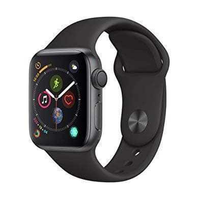 Apple Watch (Series 4) 2018 40 mm - Aluminium Spacegrijs - Armband Sport armband Zwart