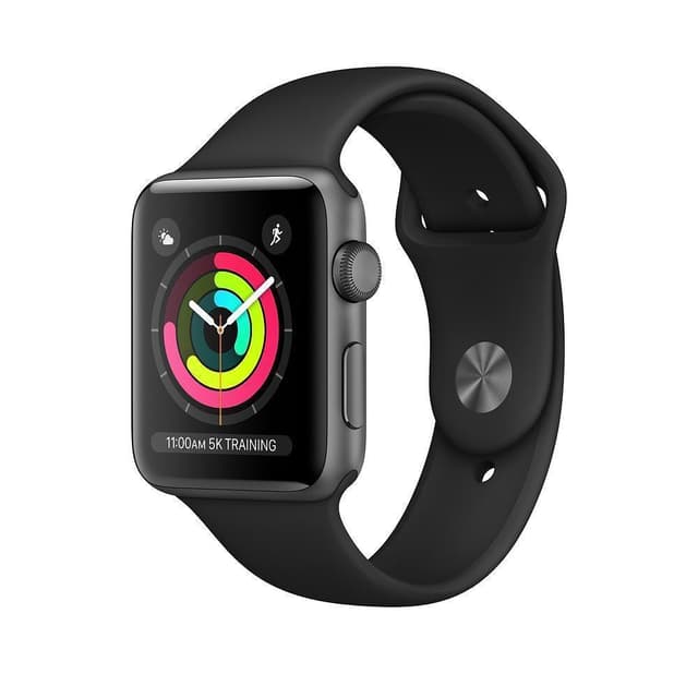 Apple Watch (Series 4) GPS 40 mm - Aluminium Spacegrijs - Geweven sportbandje Zwart