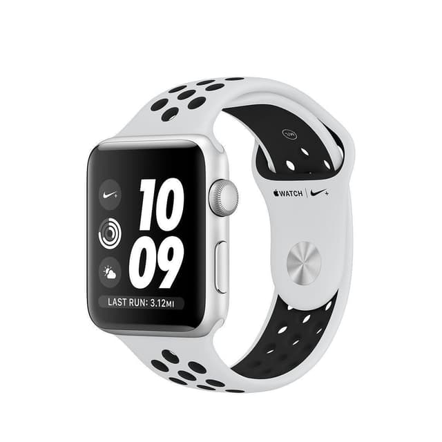 Apple Watch (Series 3) GPS 42 mm - Aluminium Zilver - Sportbandje van Nike Zilver