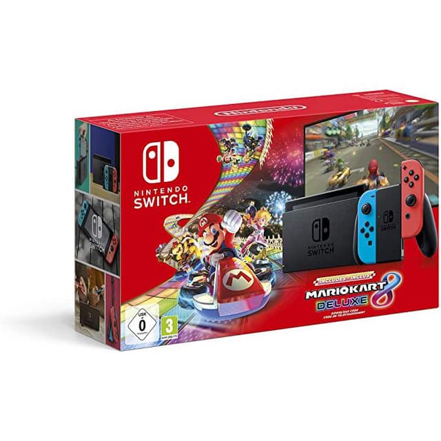 Nintendo Switch 32GB - Blauw/Rood + Mario Kart Deluxe